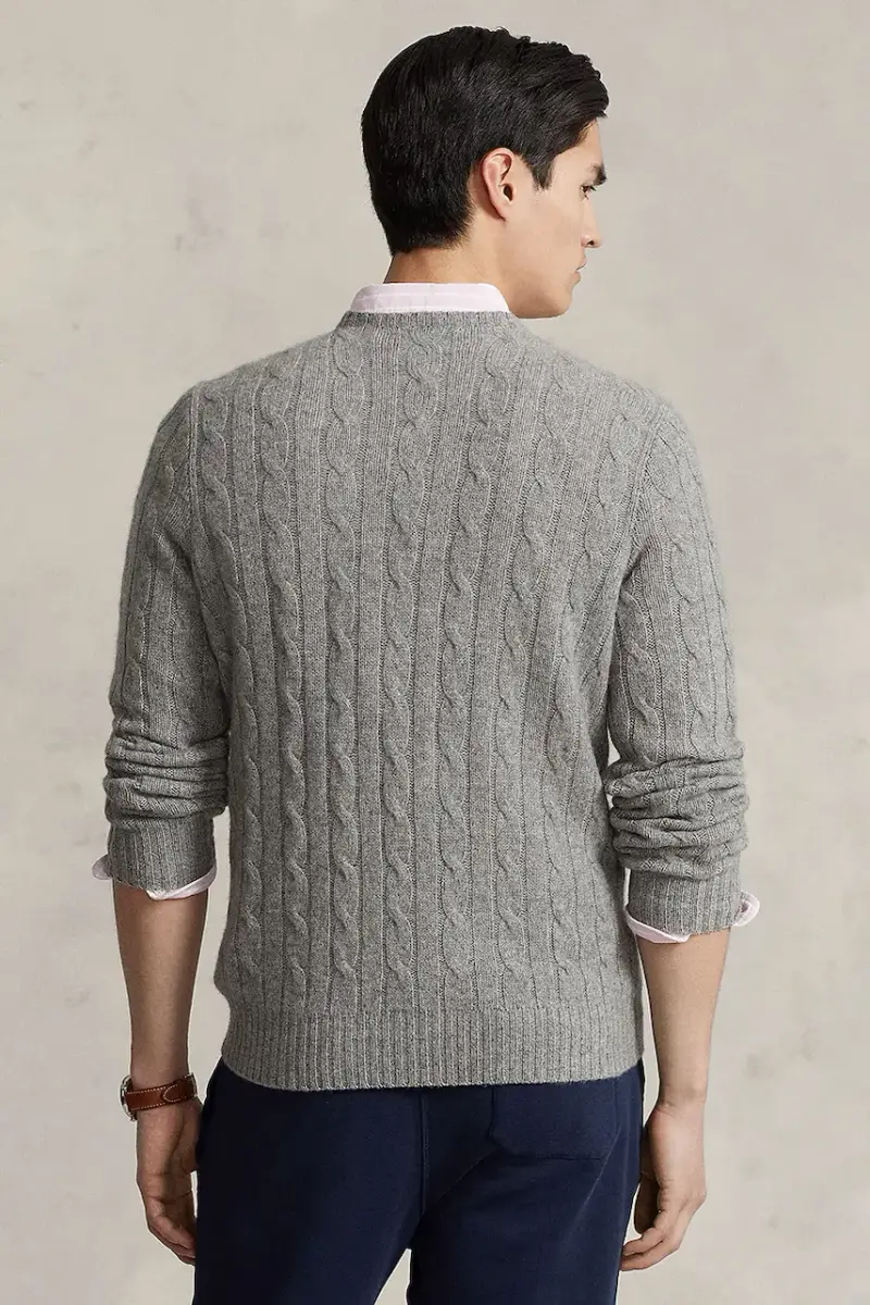 maglione in cachemirie Grigio miniatura 3