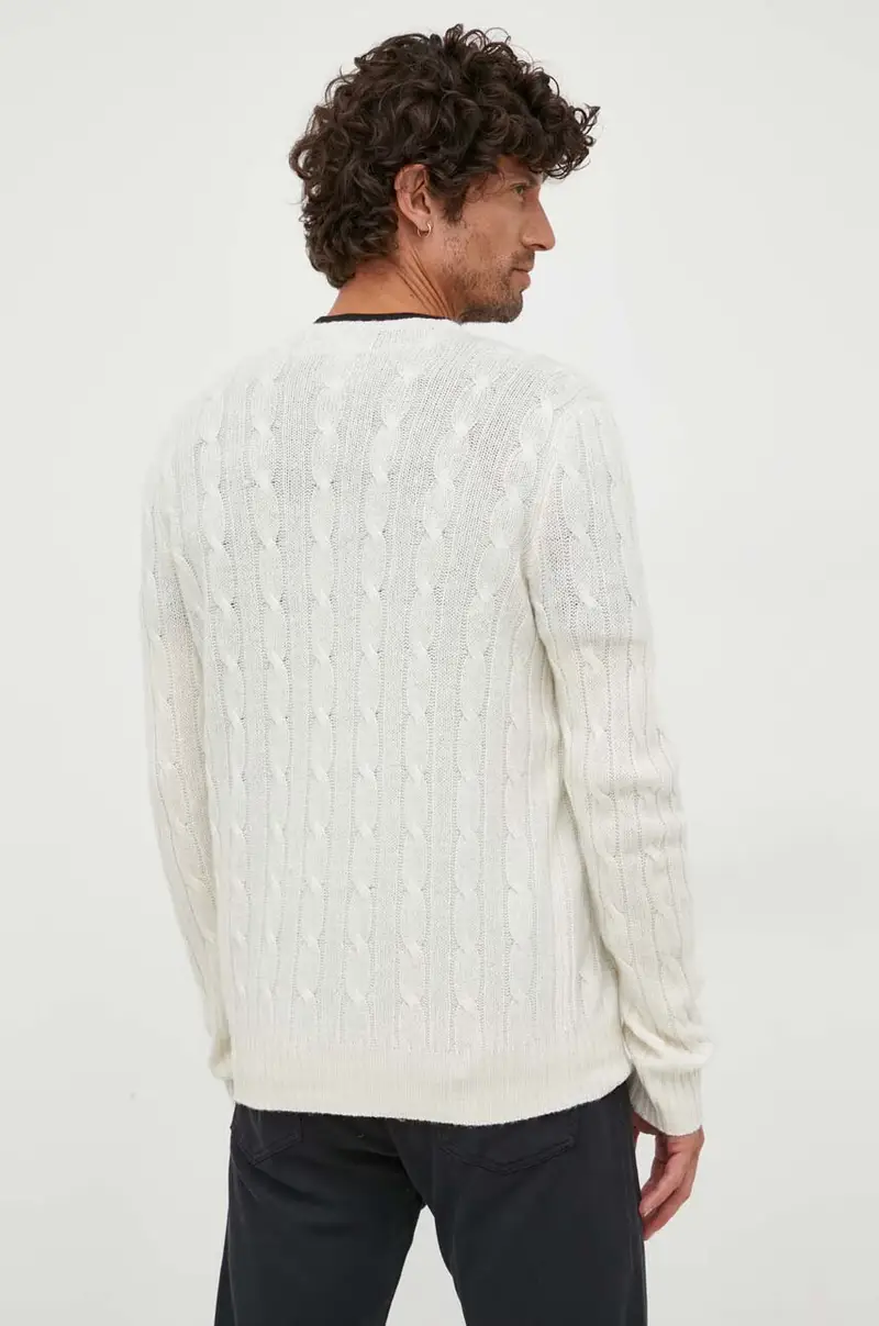 maglione in cachemirie uomo colore beige 710876728 miniatura 3