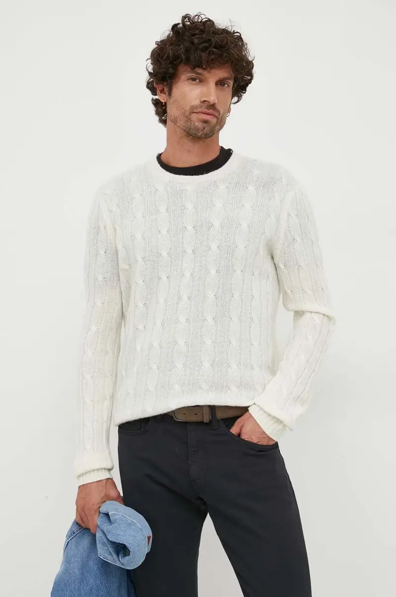 maglione in cachemirie uomo colore beige 710876728