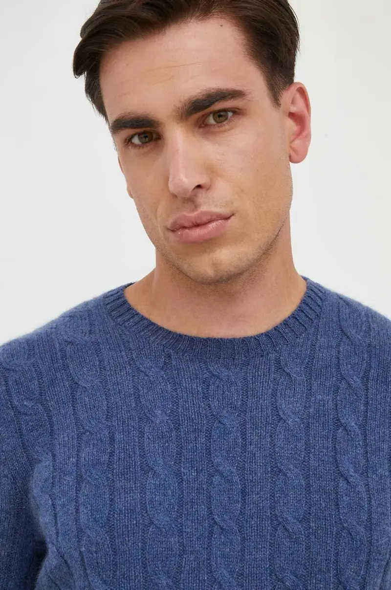 maglione in cachemirie uomo colore blu 710876728 miniatura 4