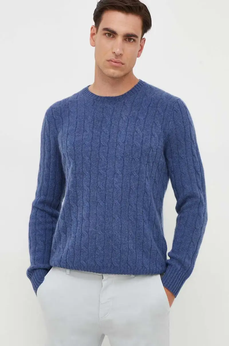 maglione in cachemirie uomo colore blu 710876728