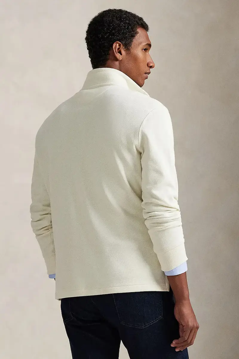 maglione in cotone 40/1 DBL KNIT JACQ Beige miniatura 2