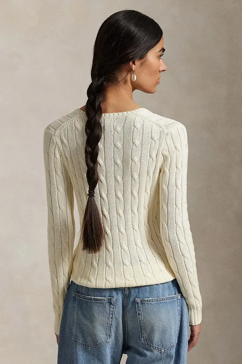 maglione in cotone Beige miniatura 2