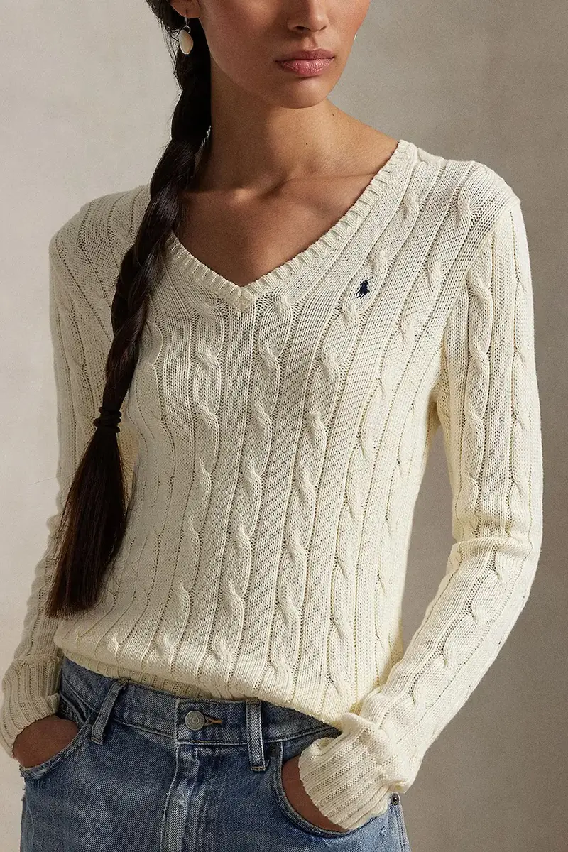maglione in cotone Beige miniatura 4