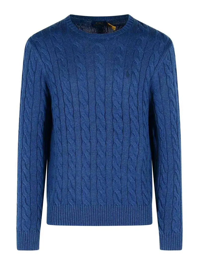 Maglione in cotone blu