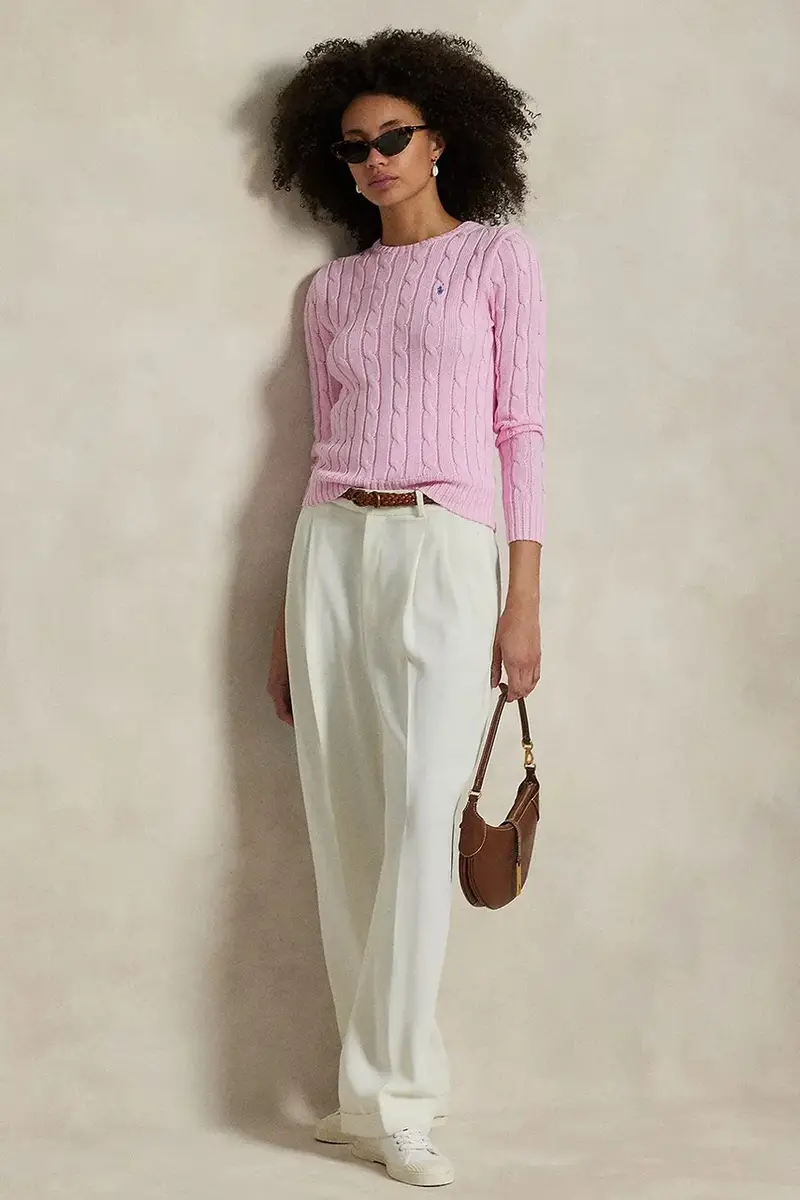 maglione in cotone colore bianco 211891640 Rosa miniatura 3