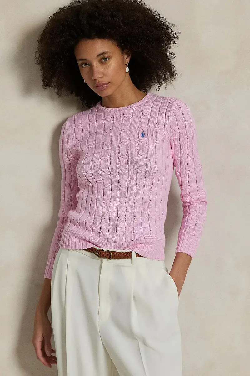 maglione in cotone colore bianco 211891640 Rosa