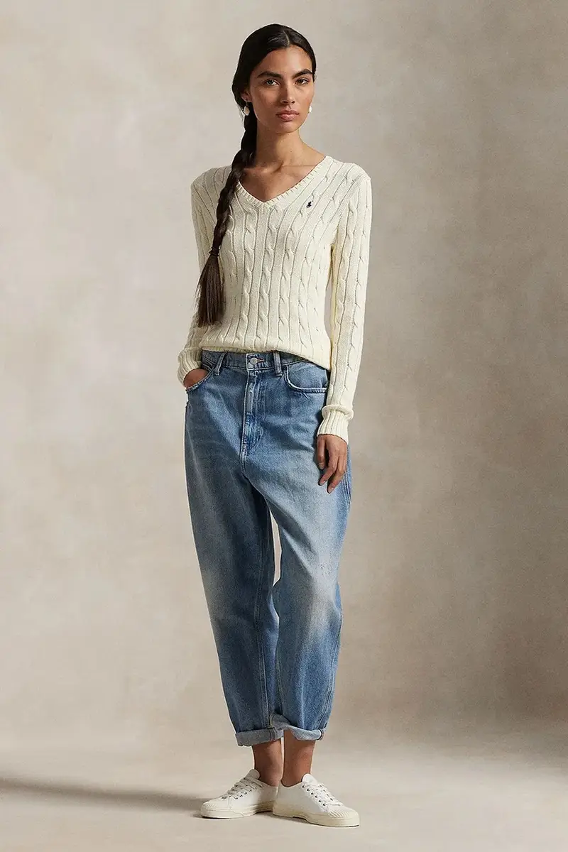 maglione in cotone colore bianco 211891641 Beige miniatura 3