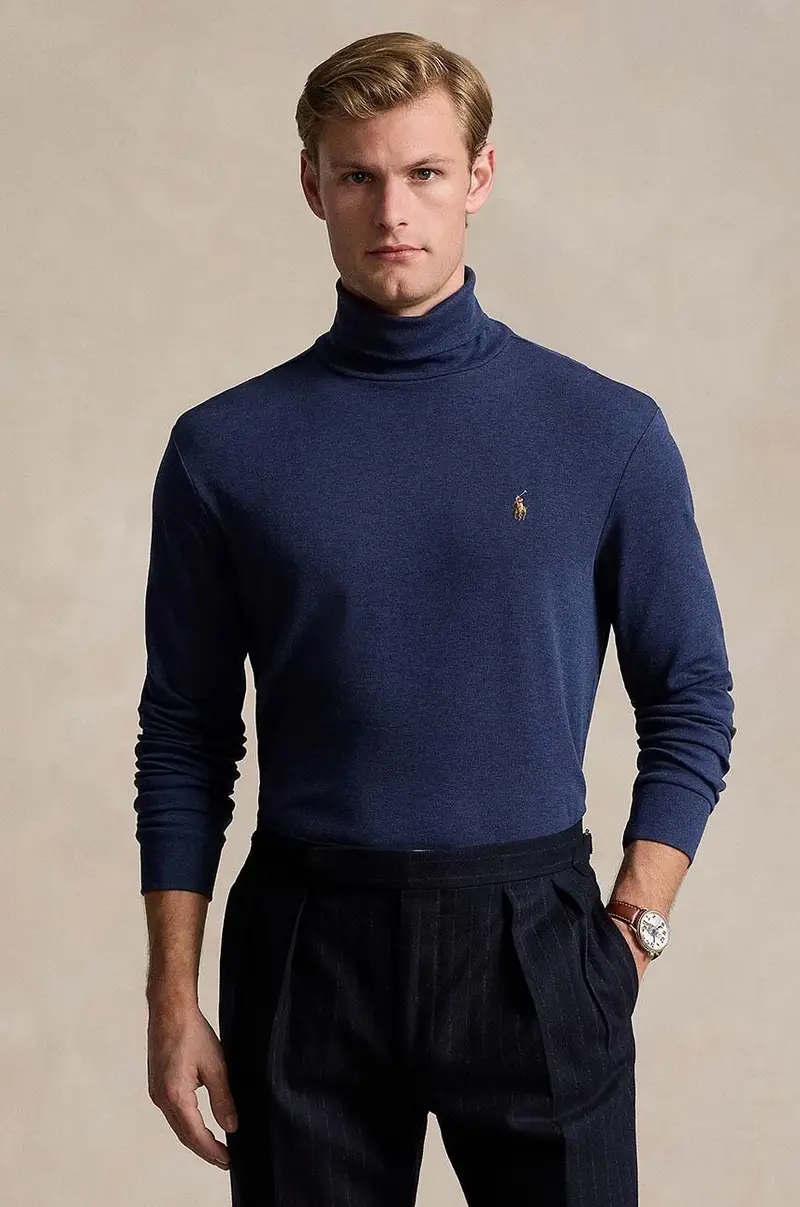 maglione in cotone colore blu navy