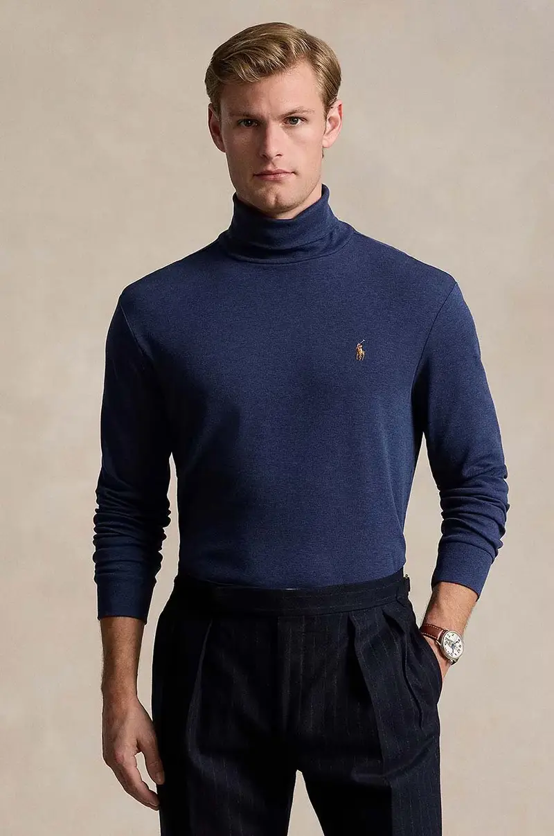 maglione in cotone colore blu navy
