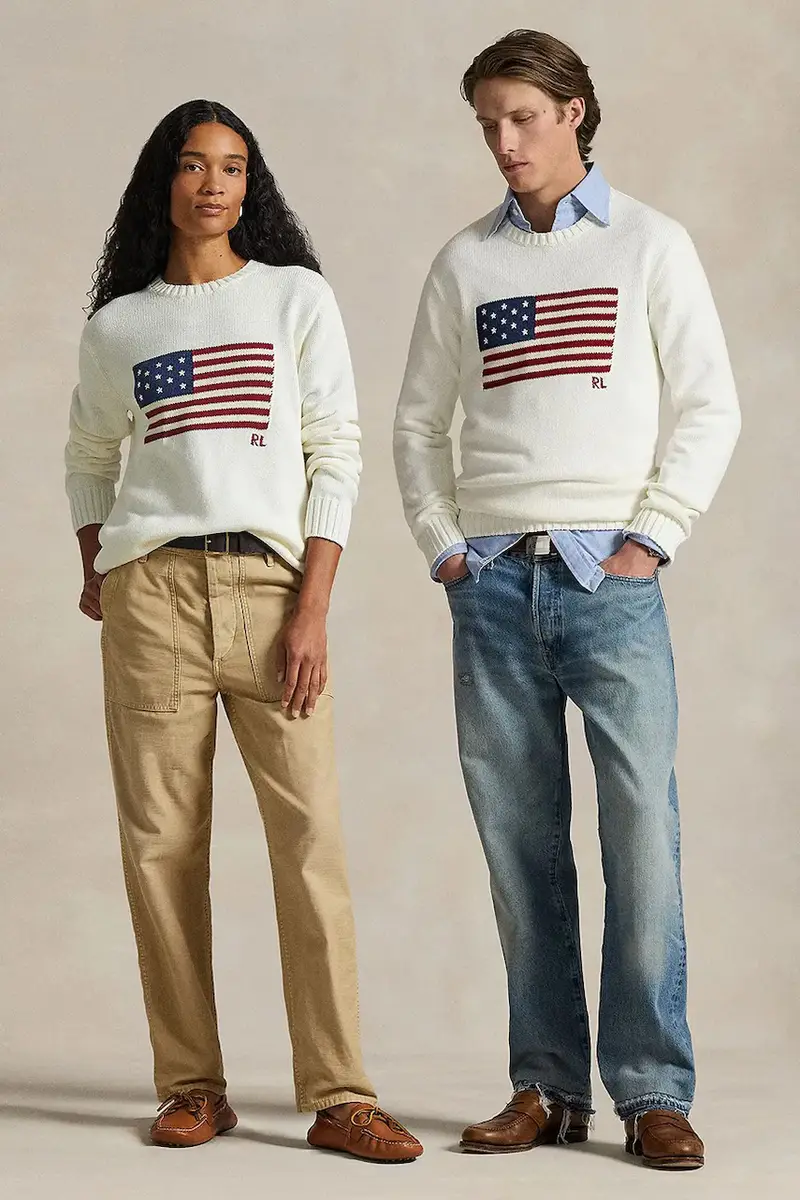 maglione in cotone colore blu navy 710718281 Bianco miniatura 4