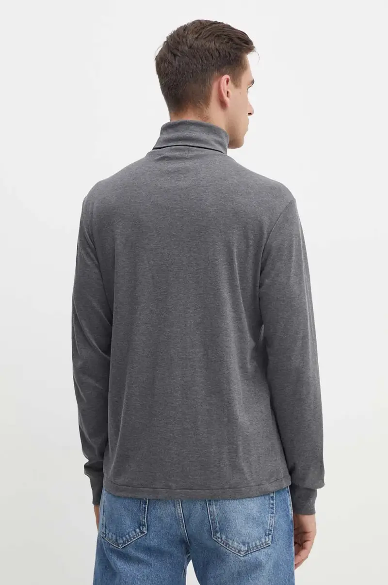 maglione in cotone colore grigio miniatura 3