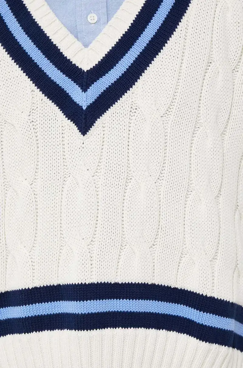 maglione in cotone donna Beige miniatura 5