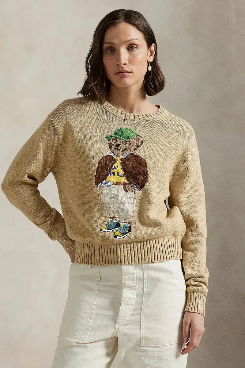 maglione in cotone donna colore beige 211972121