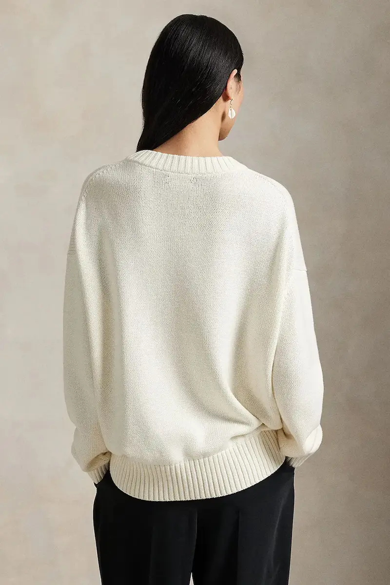 maglione in cotone donna colore beige 211978310 miniatura 2