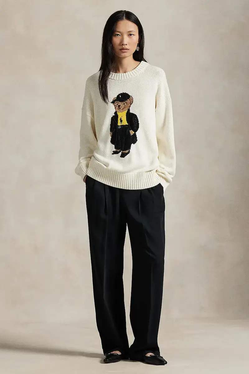 maglione in cotone donna colore beige 211978310 miniatura 3