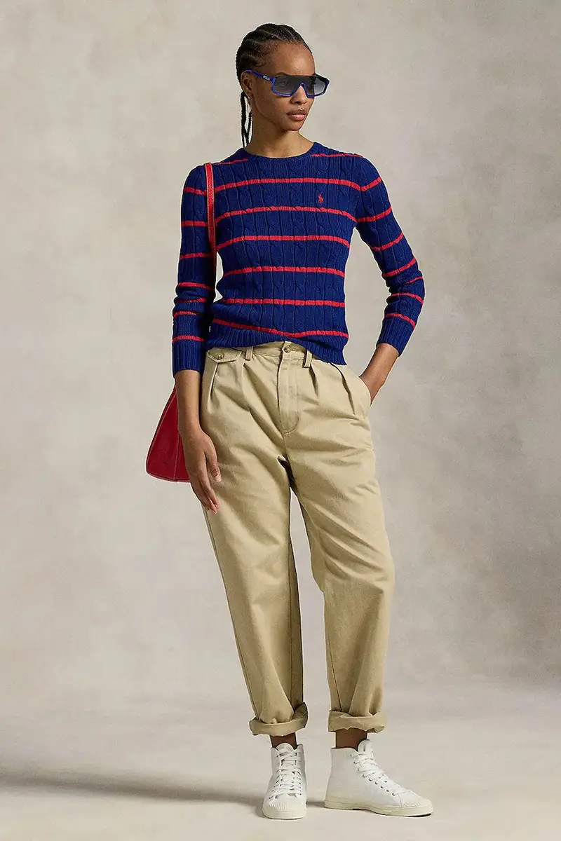 maglione in cotone donna colore blu 211972119 miniatura 3