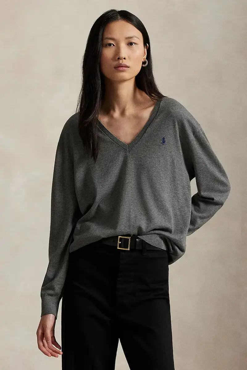 maglione in cotone Grigio