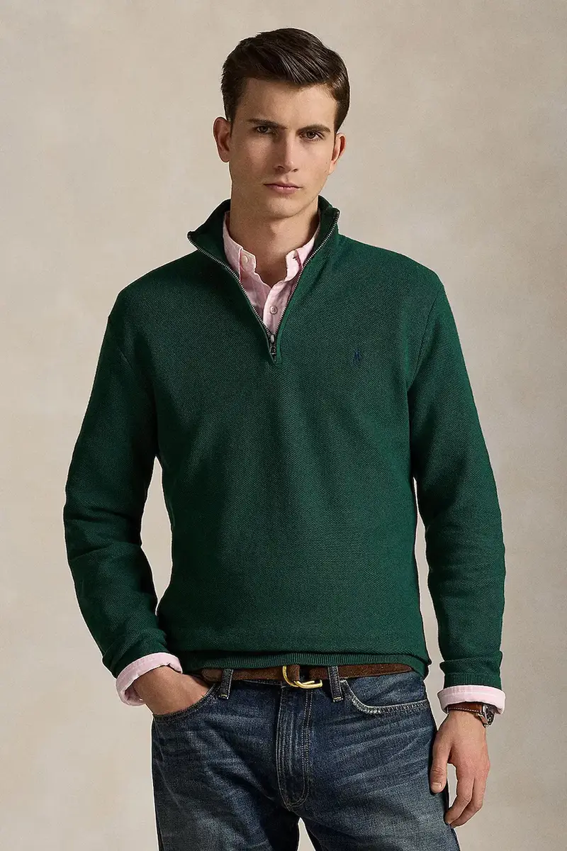maglione in cotone Ls Hz Long Sleeve colore nero 710932304 Verde