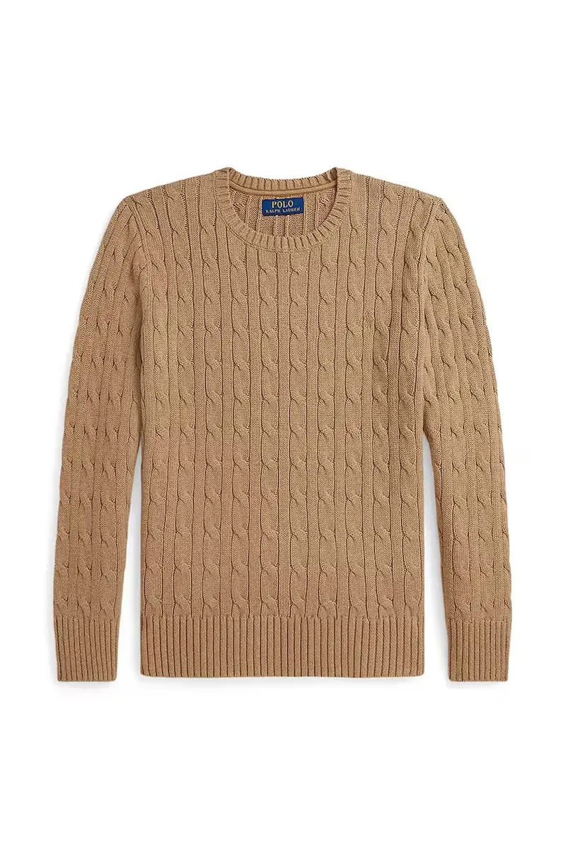 maglione in cotone Marrone miniatura 2