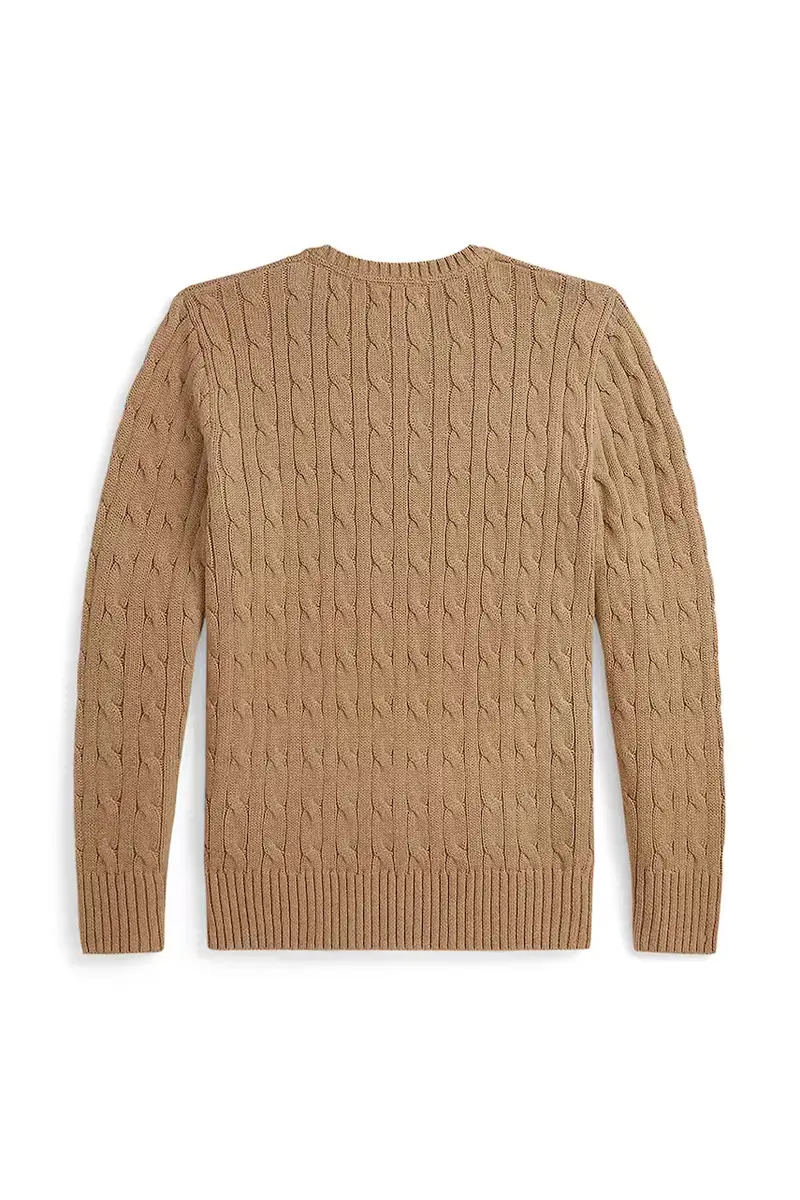 maglione in cotone Marrone miniatura 3