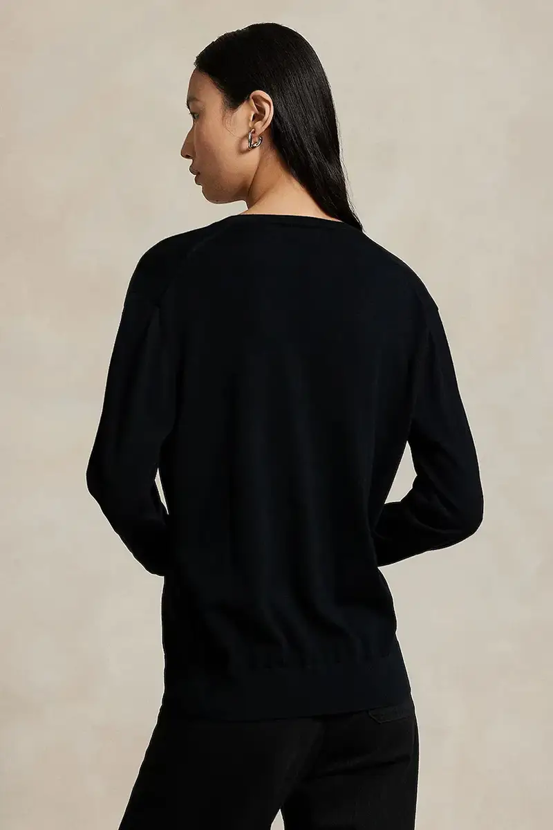 maglione in cotone Nero miniatura 2