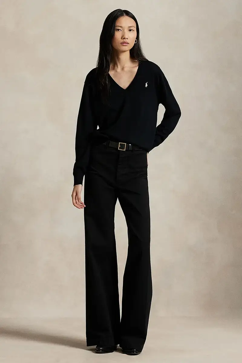 maglione in cotone Nero miniatura 3