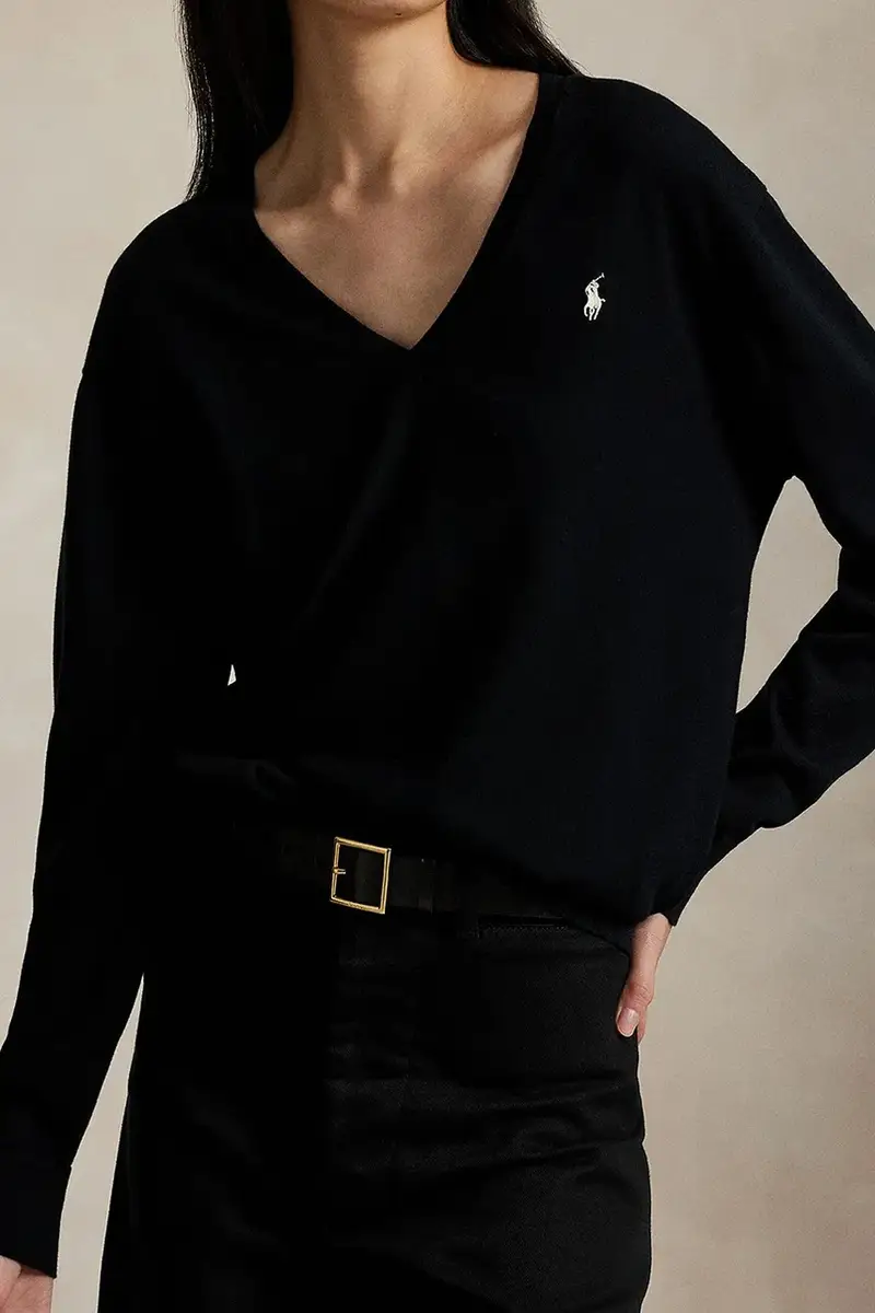 maglione in cotone Nero miniatura 4