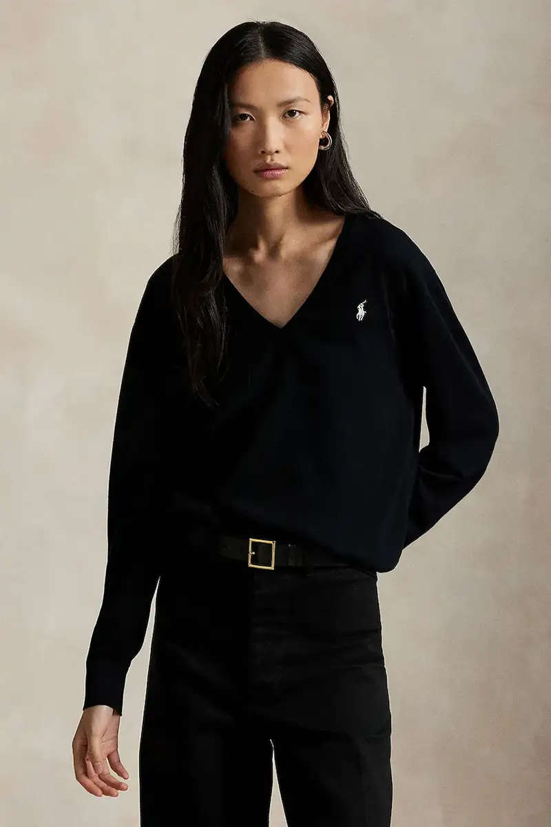 maglione in cotone Nero