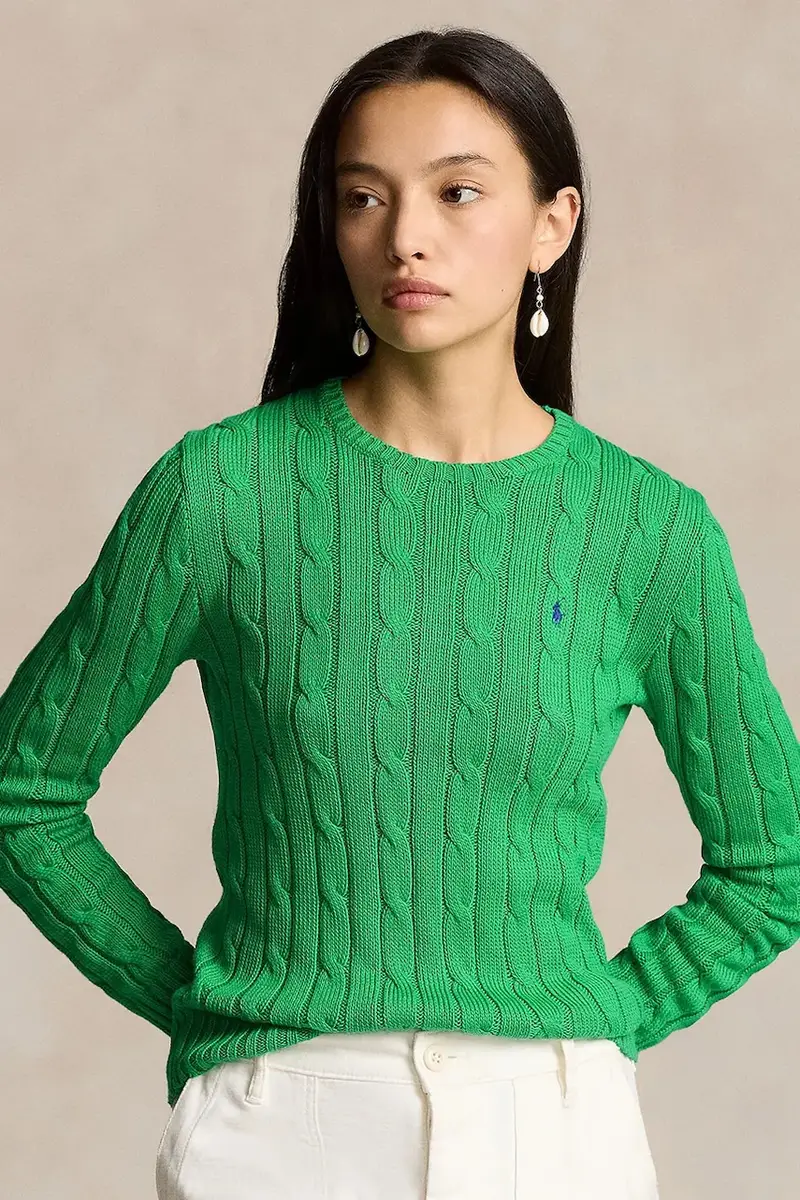 maglione in cotone Verde