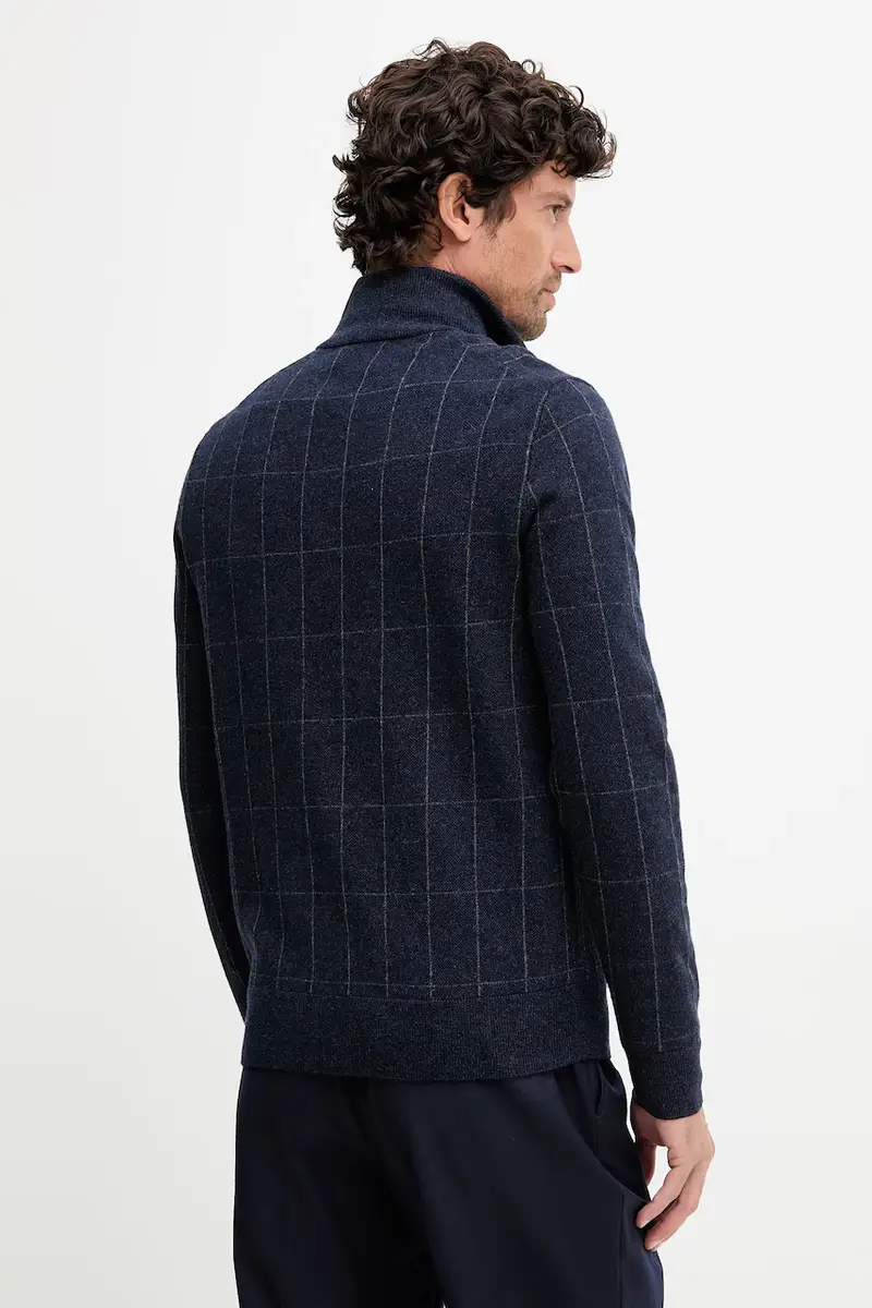 maglione in lana Blu navy miniatura 3