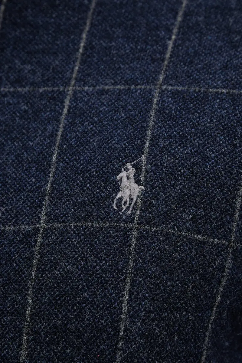 maglione in lana Blu navy miniatura 5