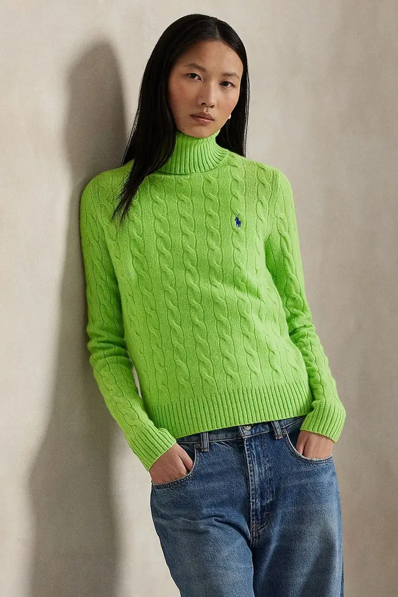 maglione in lana donna colore beige 211888686 Verde