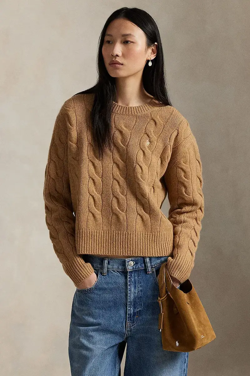 maglione in lana donna colore beige 211A91216