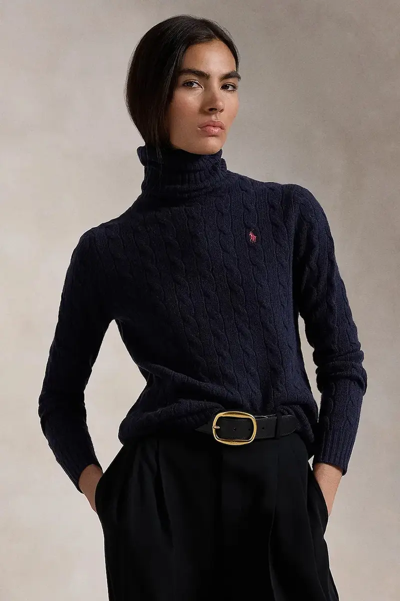 maglione in lana donna colore blu 211888686