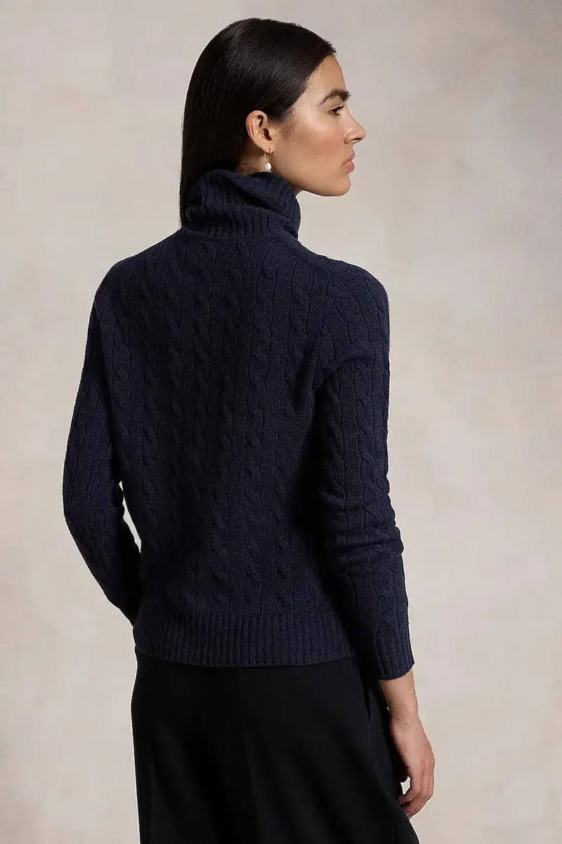 maglione in lana donna colore blu 211888686 miniatura 2