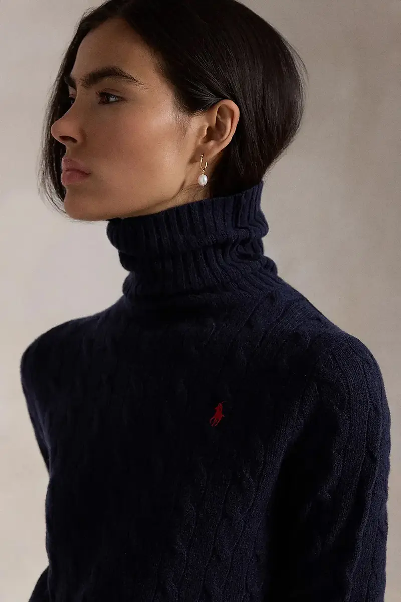 maglione in lana donna colore blu 211888686 miniatura 4