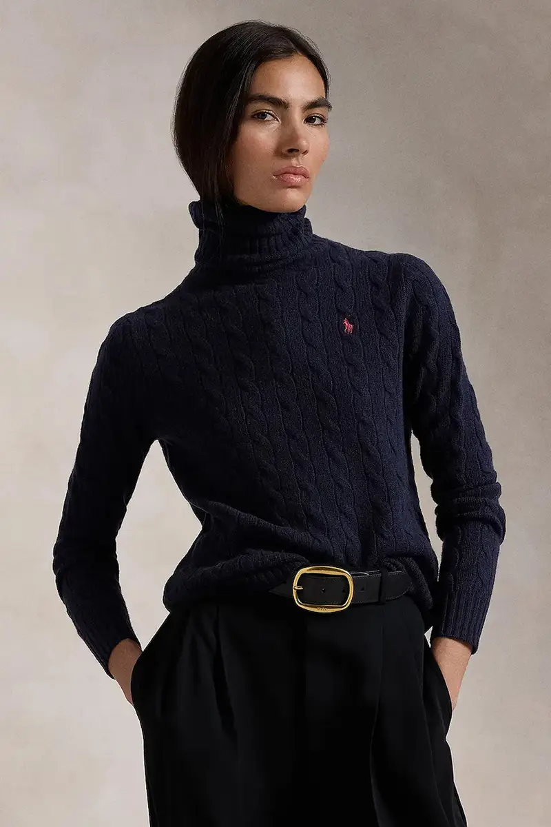 maglione in lana donna colore blu 211888686