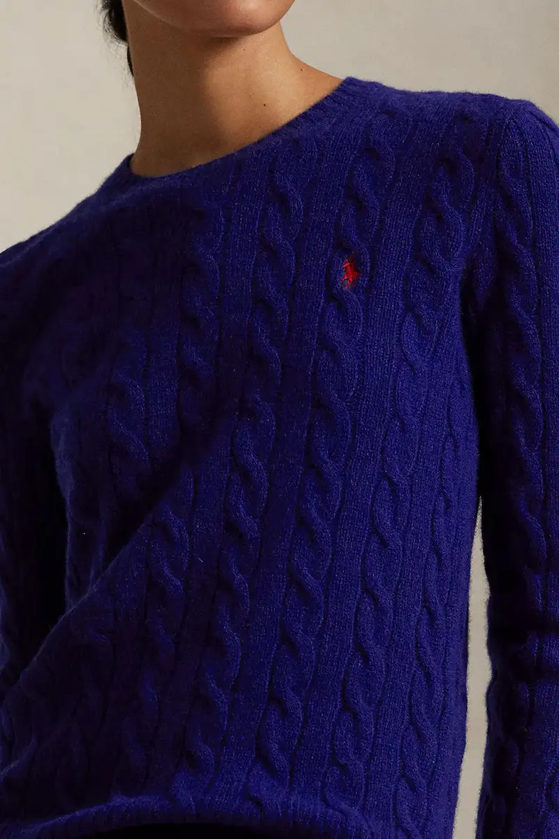 maglione in lana donna colore blu navy 211971865012 miniatura 4