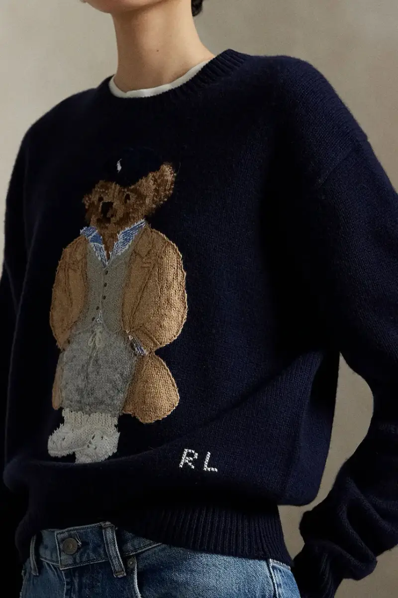 maglione in lana donna colore blu navy 211972139 miniatura 4