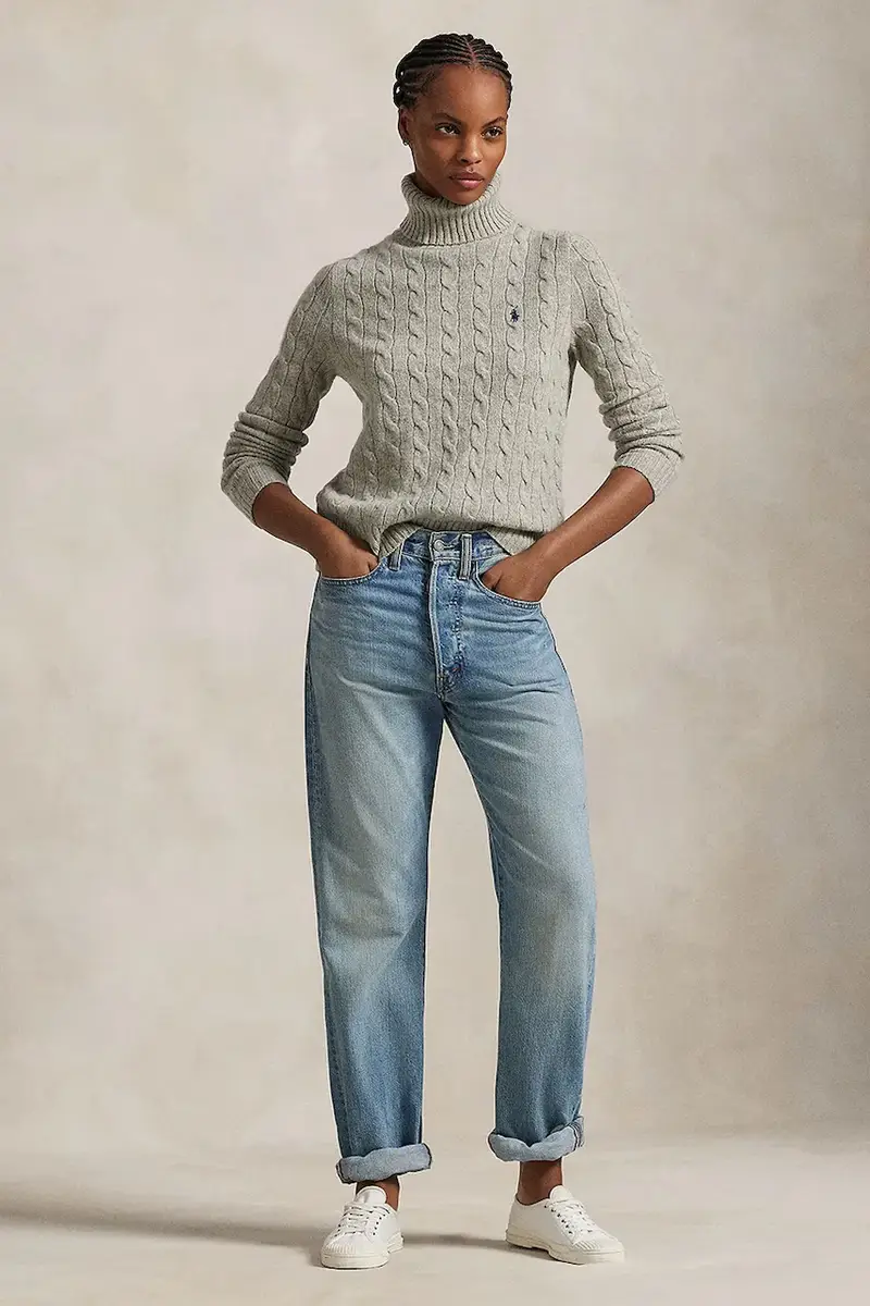 maglione in lana donna colore grigio 211888686 miniatura 3