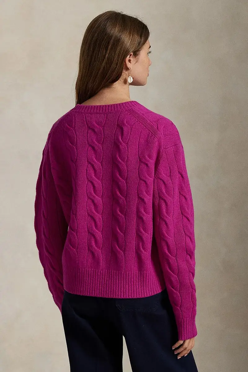 maglione in lana donna colore rosa 211A91216 miniatura 2