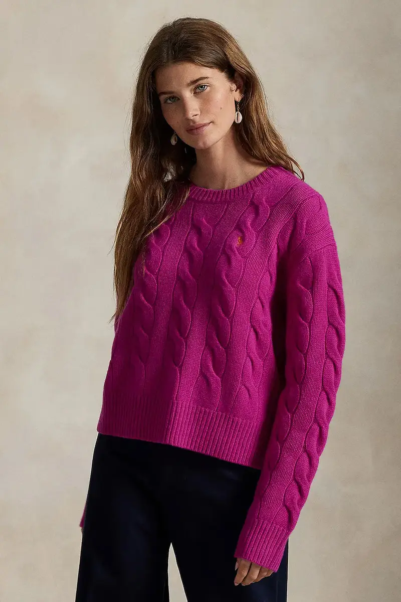 maglione in lana donna colore rosa 211A91216