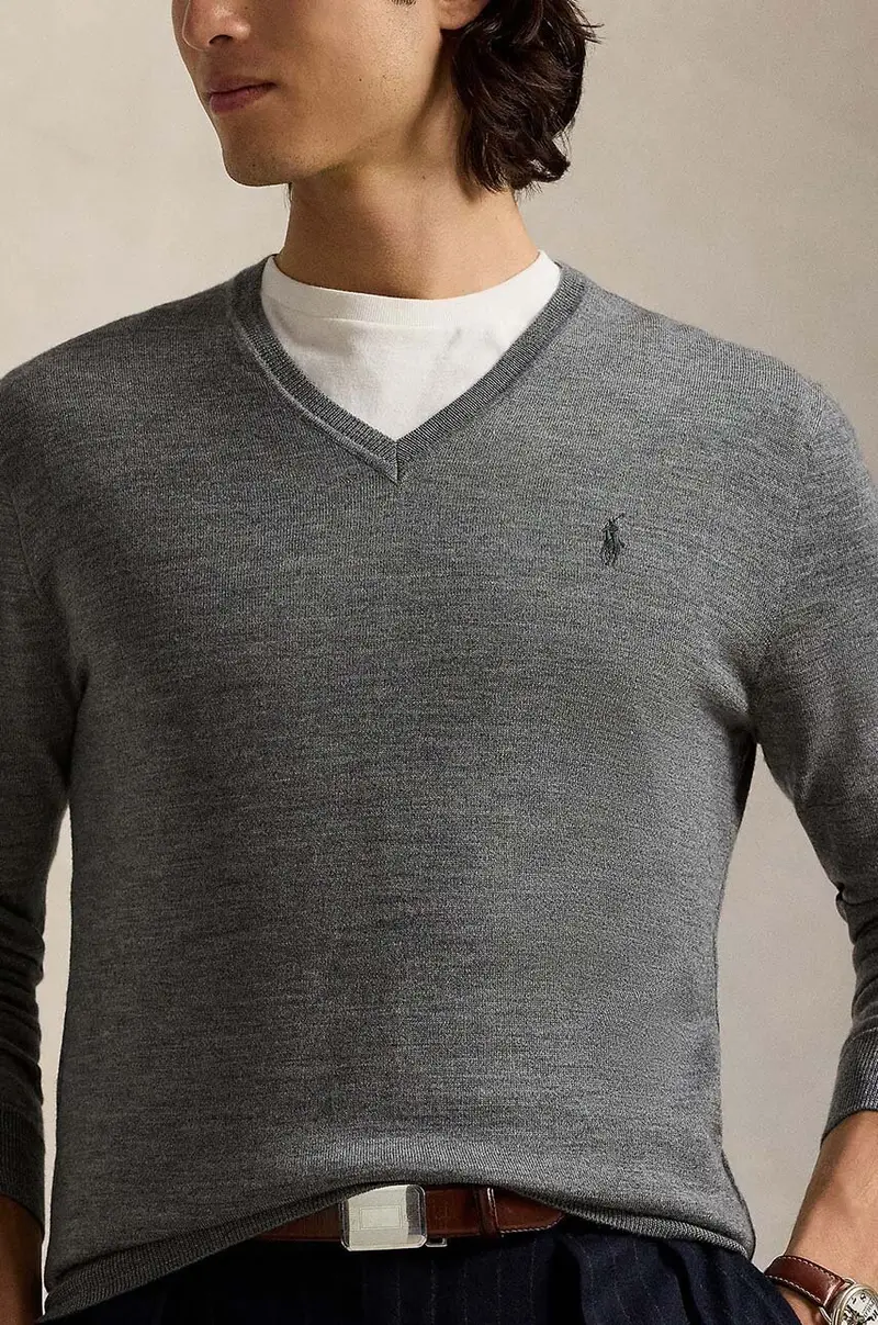 maglione in lana RWS-Longsleeve uomo colore grigio 710946142 miniatura 4