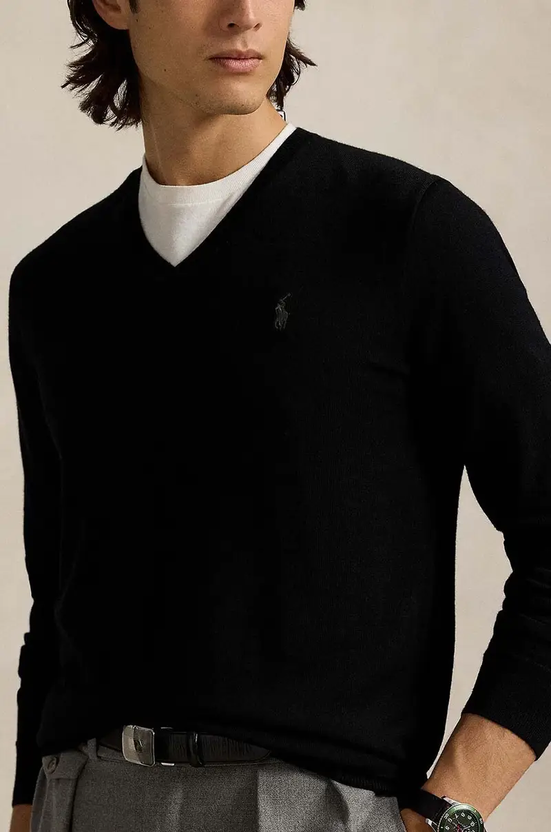 maglione in lana RWS-Longsleeve uomo colore nero 710946142 miniatura 4