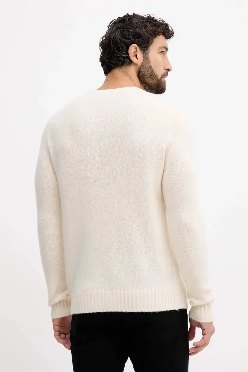 maglione in lana uomo colore beige 710918805 miniatura 3