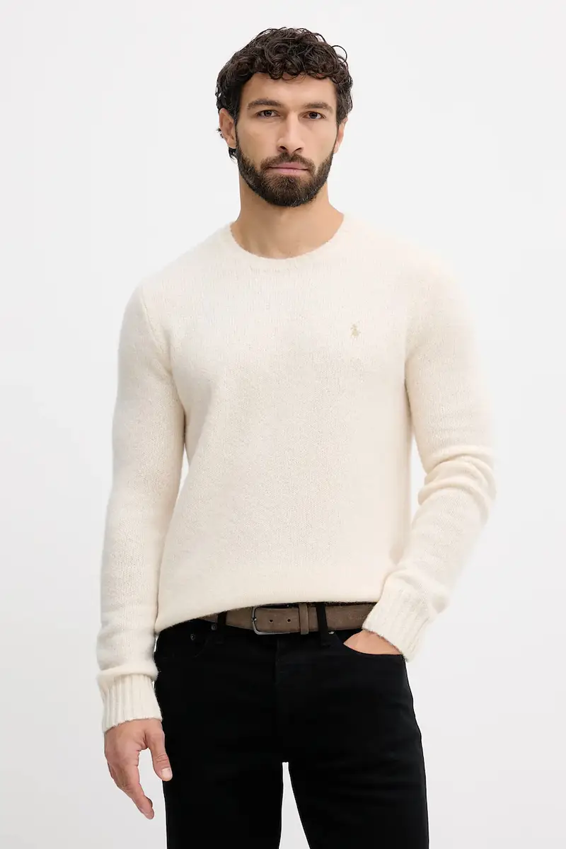 maglione in lana uomo colore beige 710918805