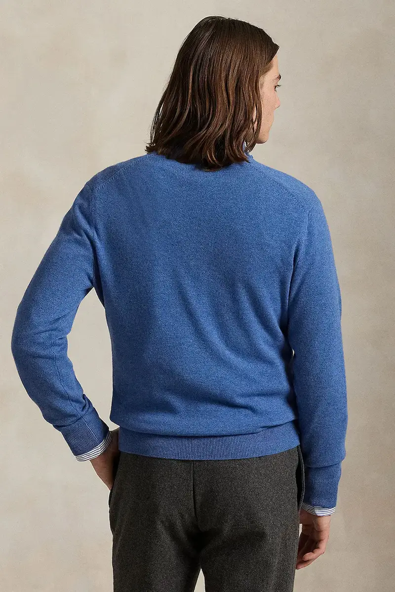 maglione in lana uomo colore blu 710876756 miniatura 2