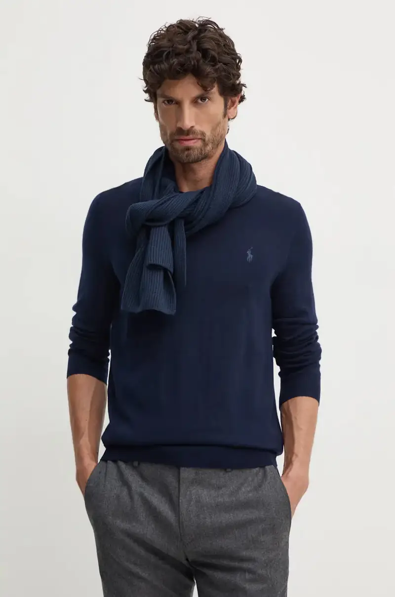 maglione in lana uomo colore blu navy 710946143