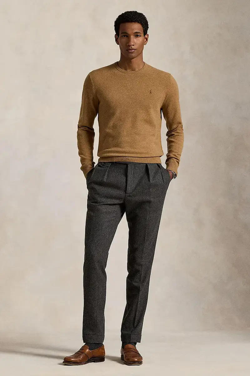 maglione in lana uomo colore giallo 710974148 miniatura 3